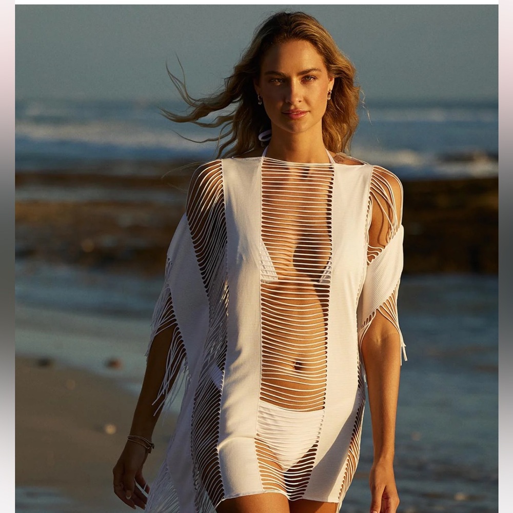 PQ Waterlily Monique White Beach Cover-Up